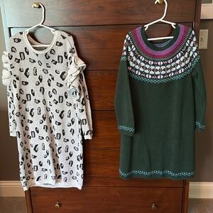 Tea Collection girls sweater dresses, size 8
